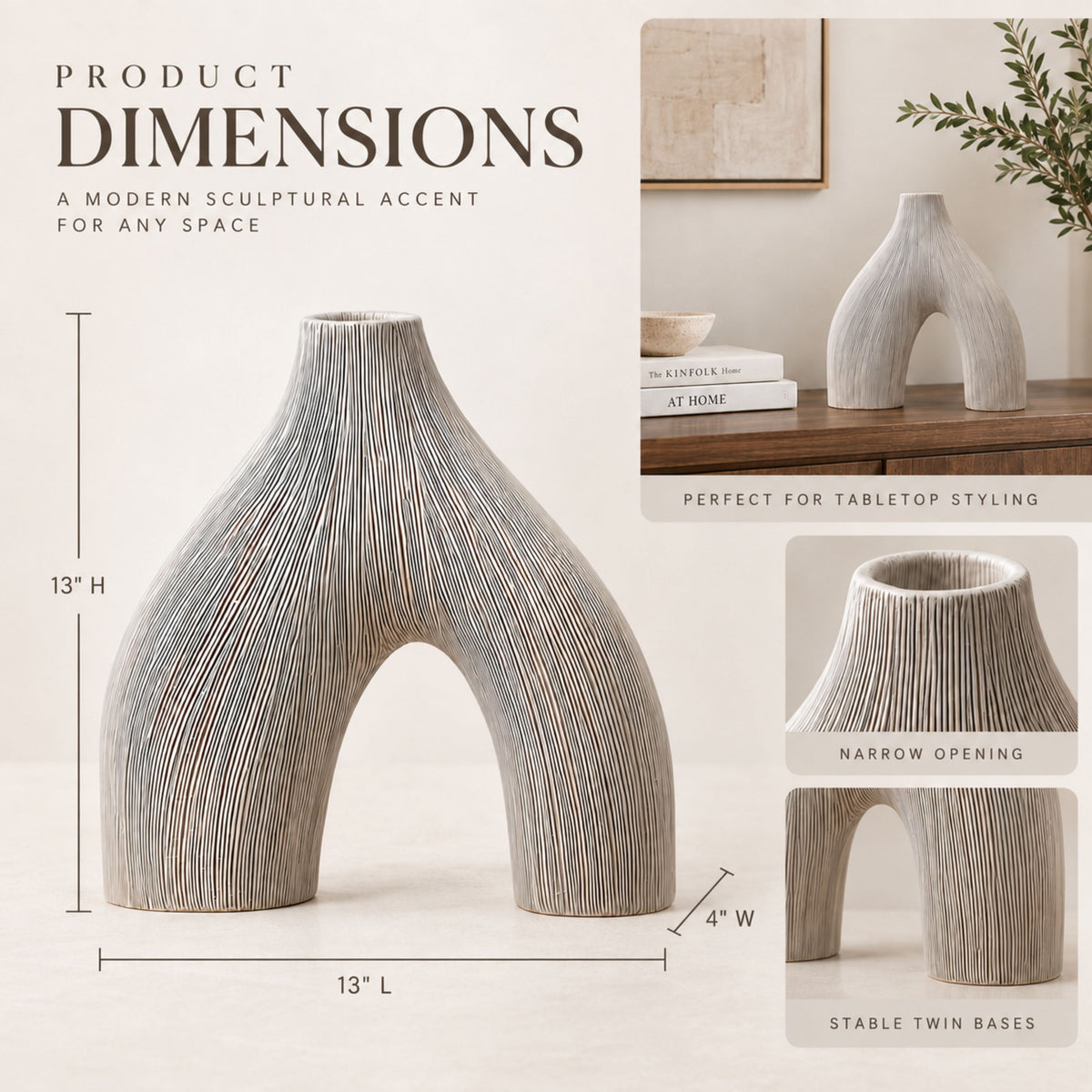 PLR216 WHITE POLYRESIN VASES