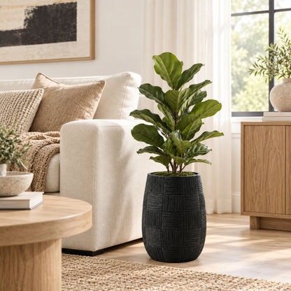 PLR211-1 BLACK POLYRESIN VASES