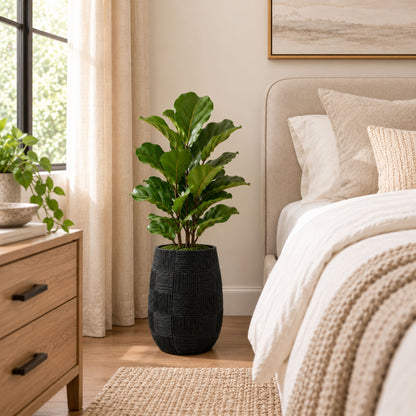 PLR211-1 BLACK POLYRESIN VASES