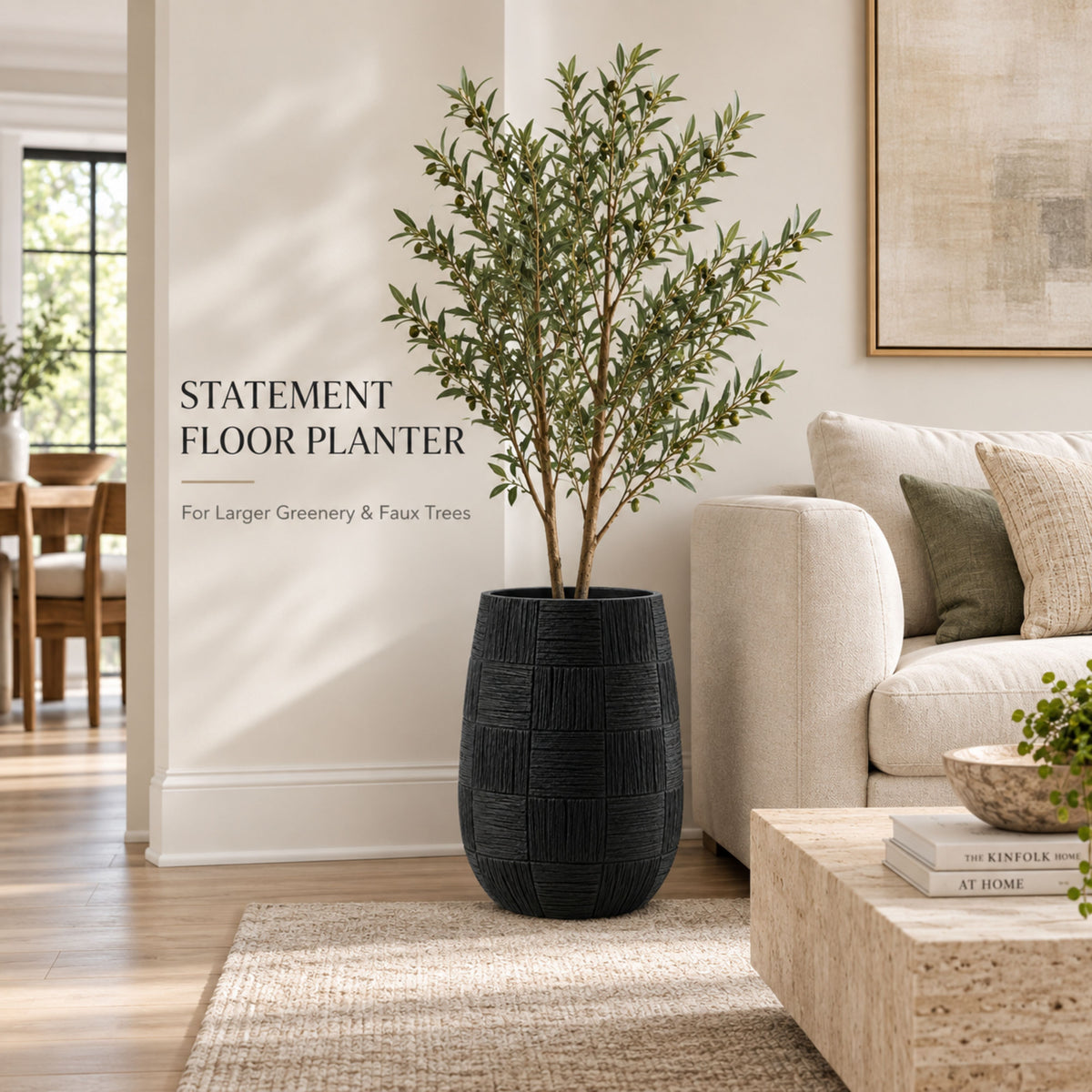PLR211 BLACK POLYRESIN VASES