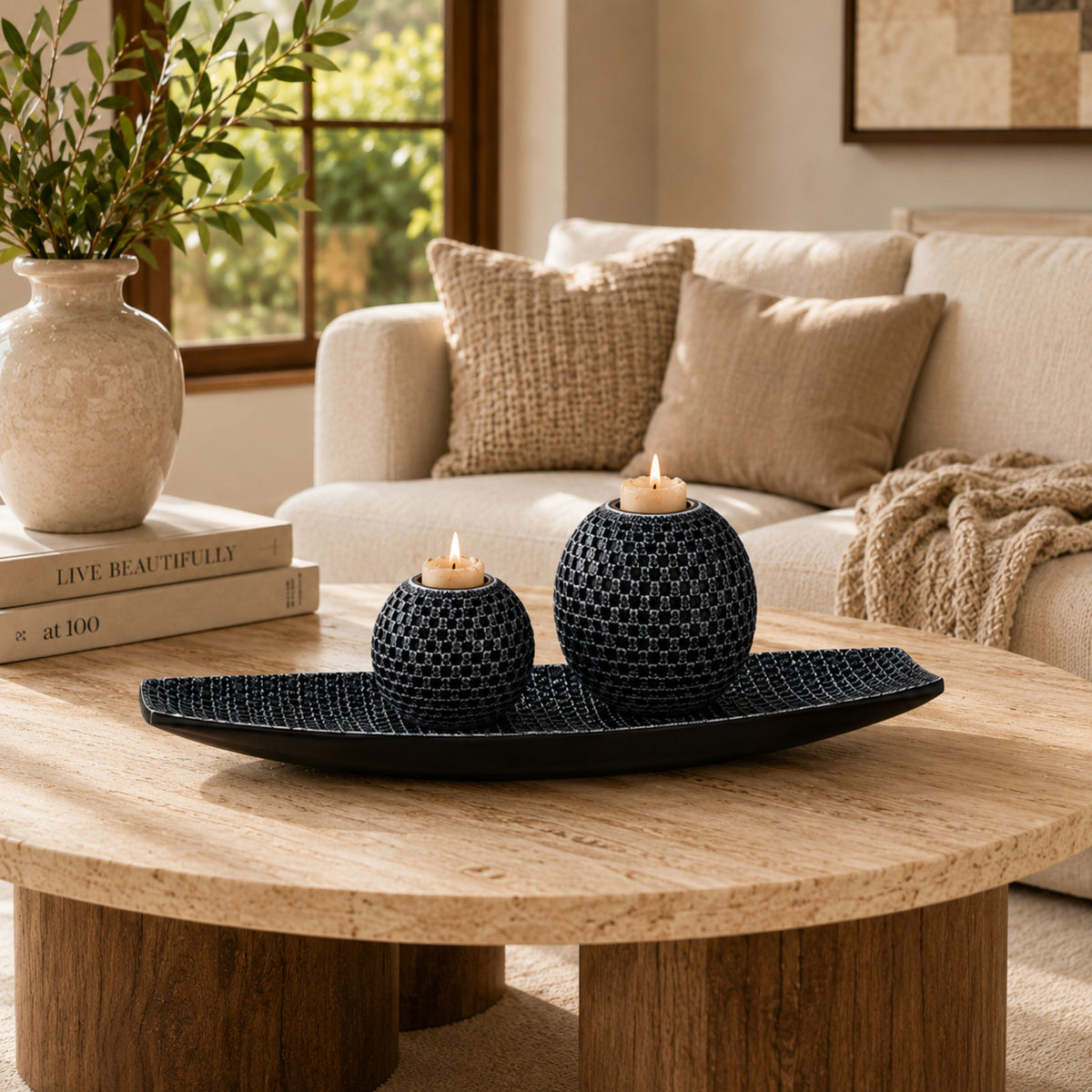 PLR213 BLACK CENTERPIECE