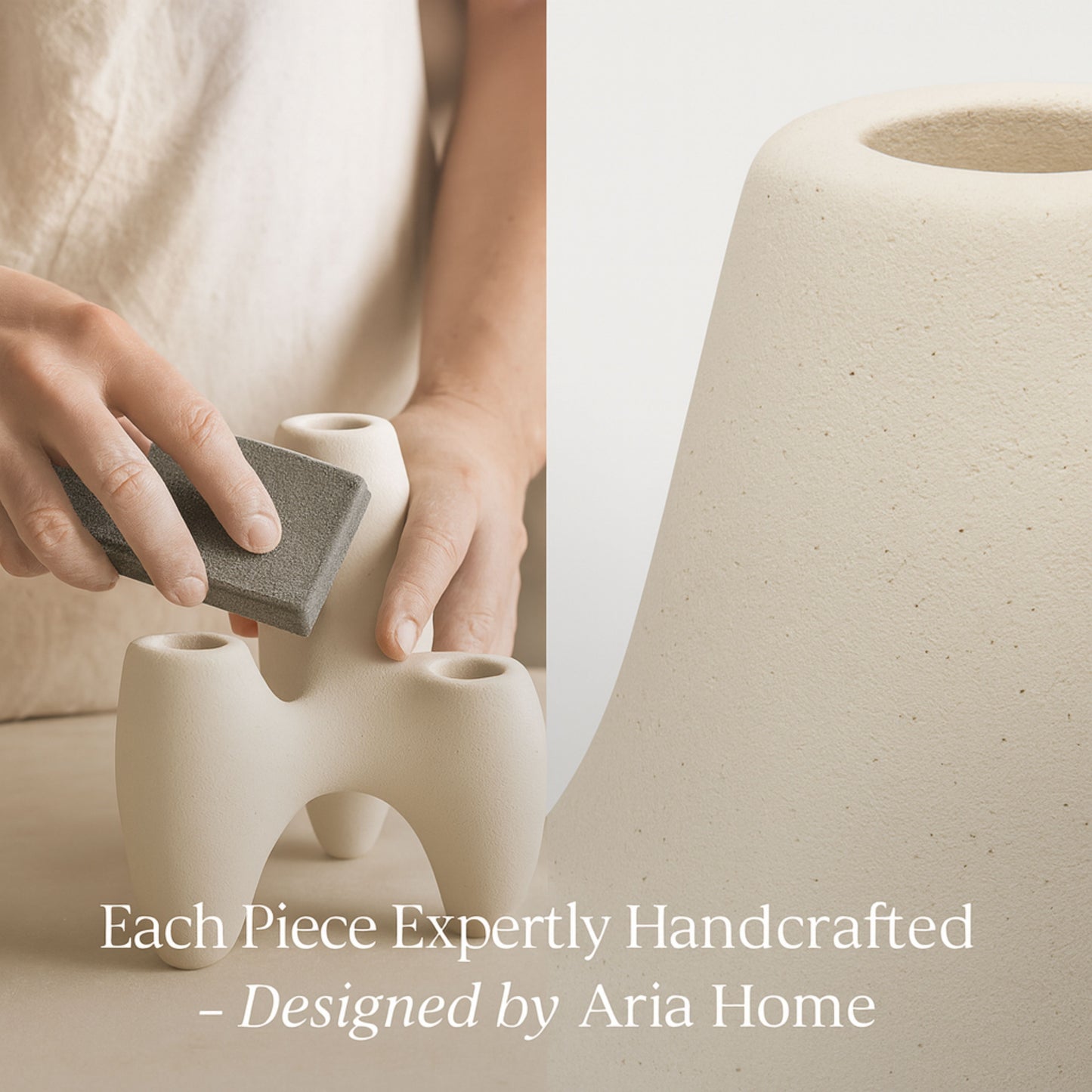 CECA276 WHITE CANDLE HOLDERS