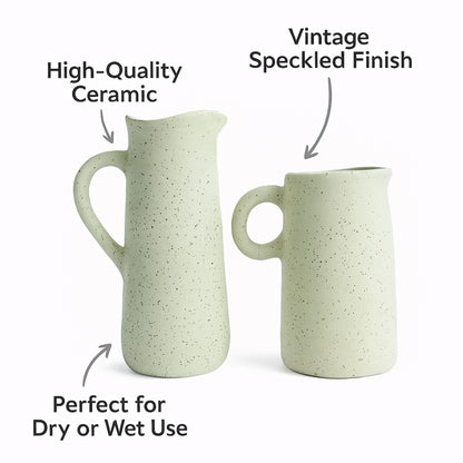 CESE328 WHITE RUSTIC CERAMIC VASES HOME DECOR DEALS