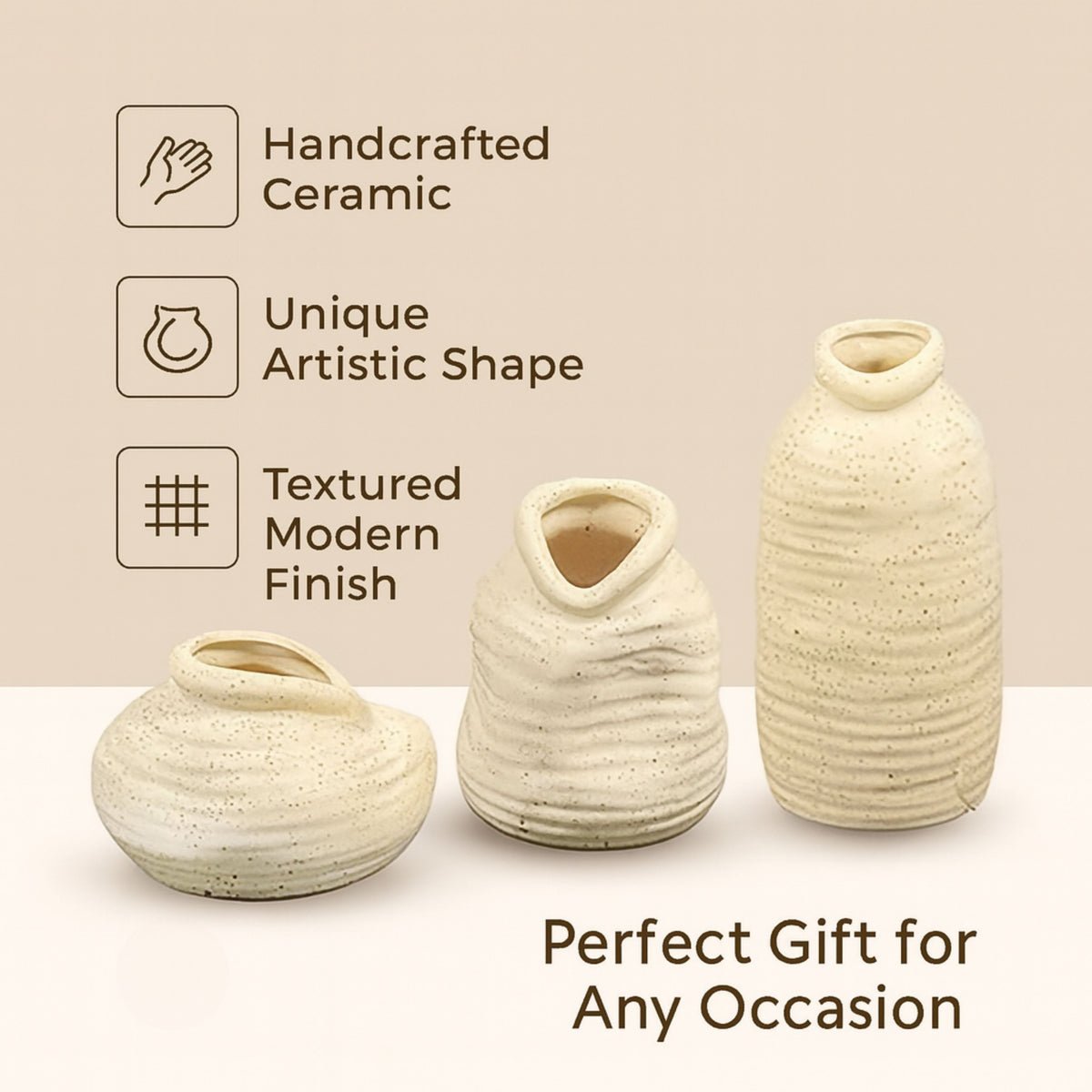 CESE330 WHITE CERAMIC VASES HOME DECOR DEALS