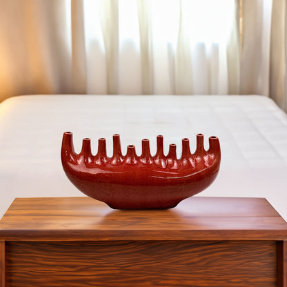 CEDC326 RED CANDLE HOLDERS HOME DECOR DEALS