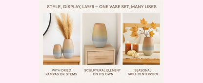 CAVA282 OMBRE CERAMIC VASES HOME DECOR DEALS