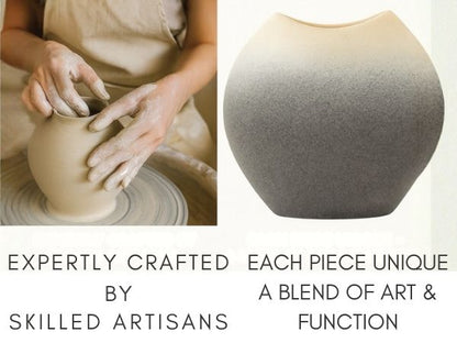 CAVA285 GREY GLAZE CERAMIC VASES HOME DECOR DEALS
