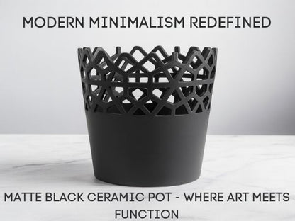 CAVA289 BLACK CERAMIC VASES HOME DECOR DEALS
