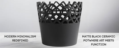 CAVA289 BLACK CERAMIC VASES HOME DECOR DEALS
