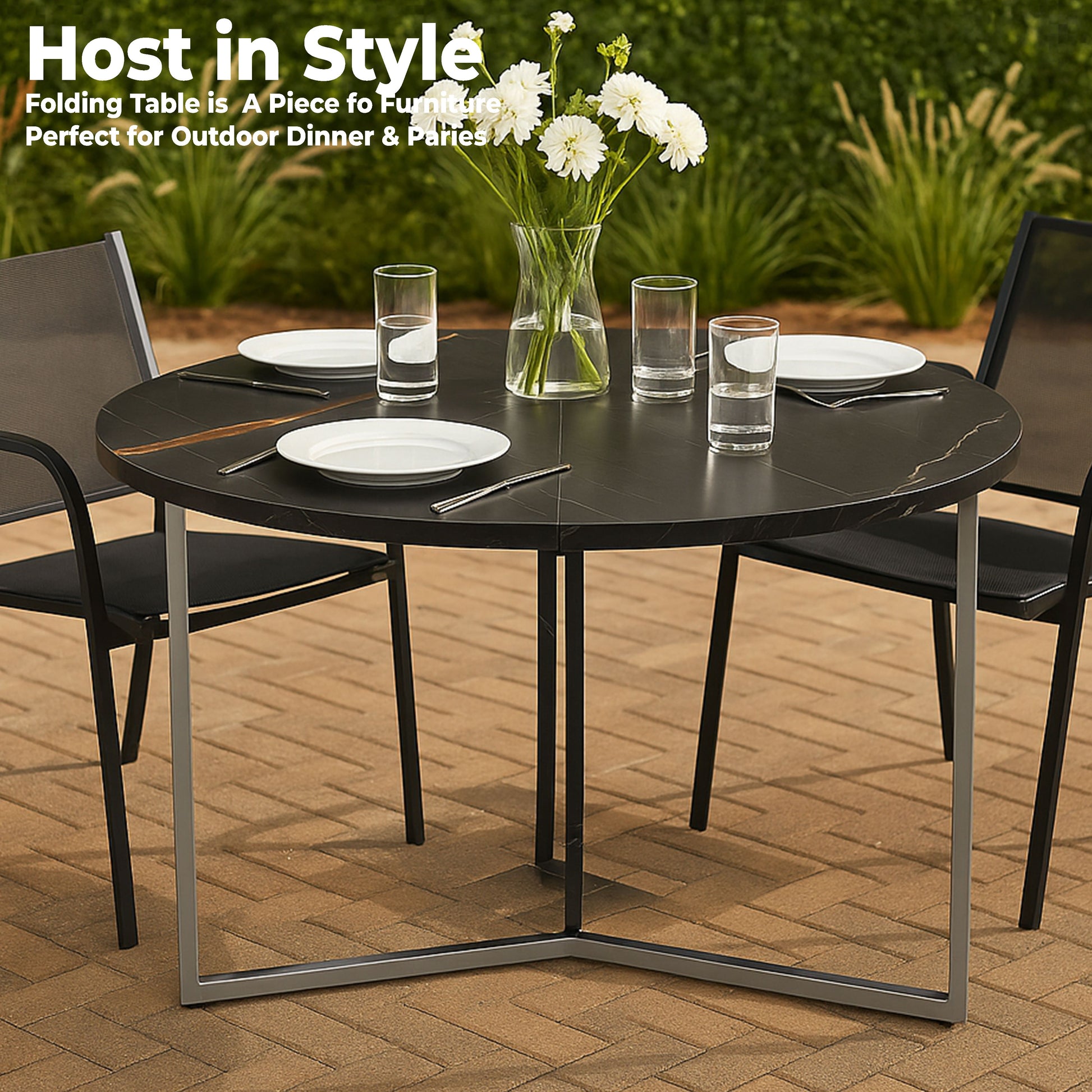 TB424BG BLACK CARRERA DINING TABLE