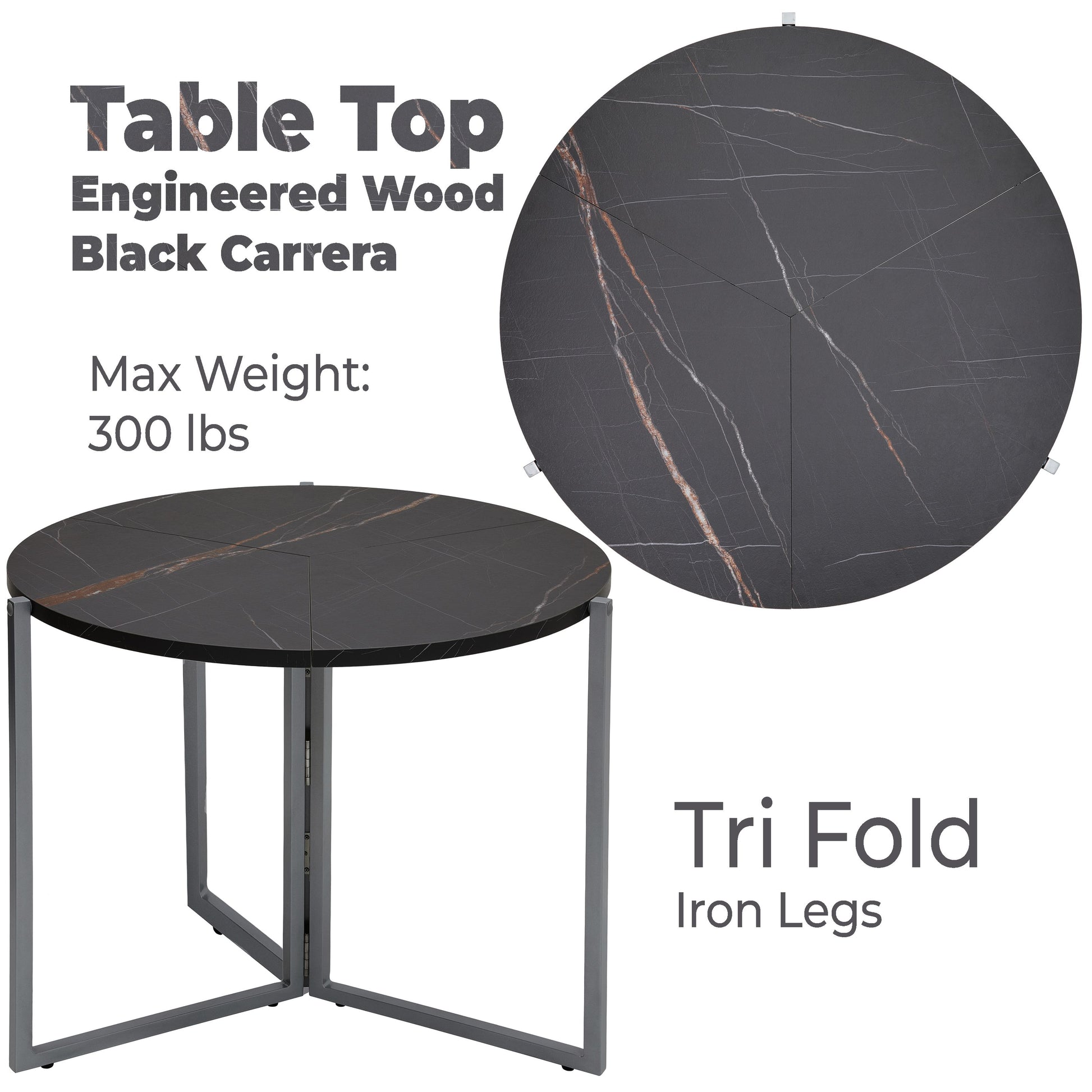 TB424BG BLACK CARRERA DINING TABLE