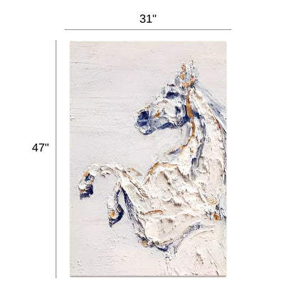 Majesty Frameless Oil Painting Hand-Painted Large Canvas Wall Art 31"X47" - Aria Home