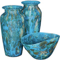 Set of 3 Home Decor-Bowl-Two Vases-Eclectic-Centerpiece-Modern Home-Modern Luxury-Unique-Conte