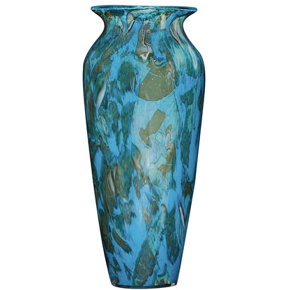 GD392 BLUE GREEN GLASS VASES