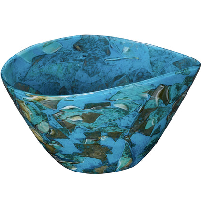 GD392 BLUE GREEN GLASS VASES