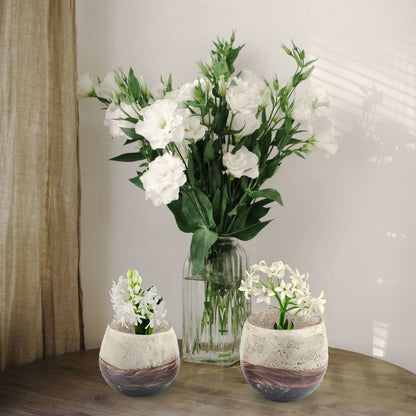 GD394 LIGHT BROWN GLASS VASES