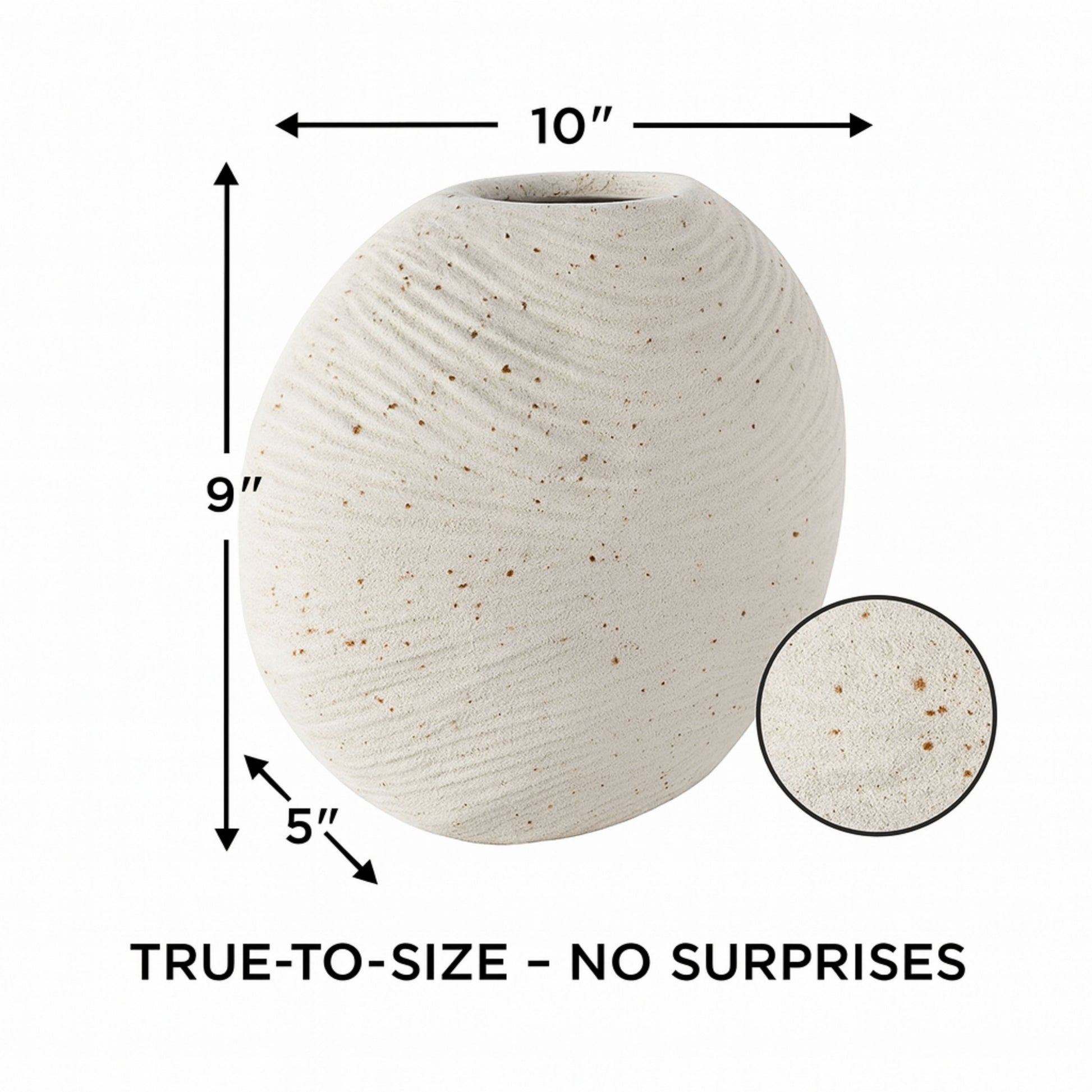 CEDE362 SPECKLED WHITE CERAMIC