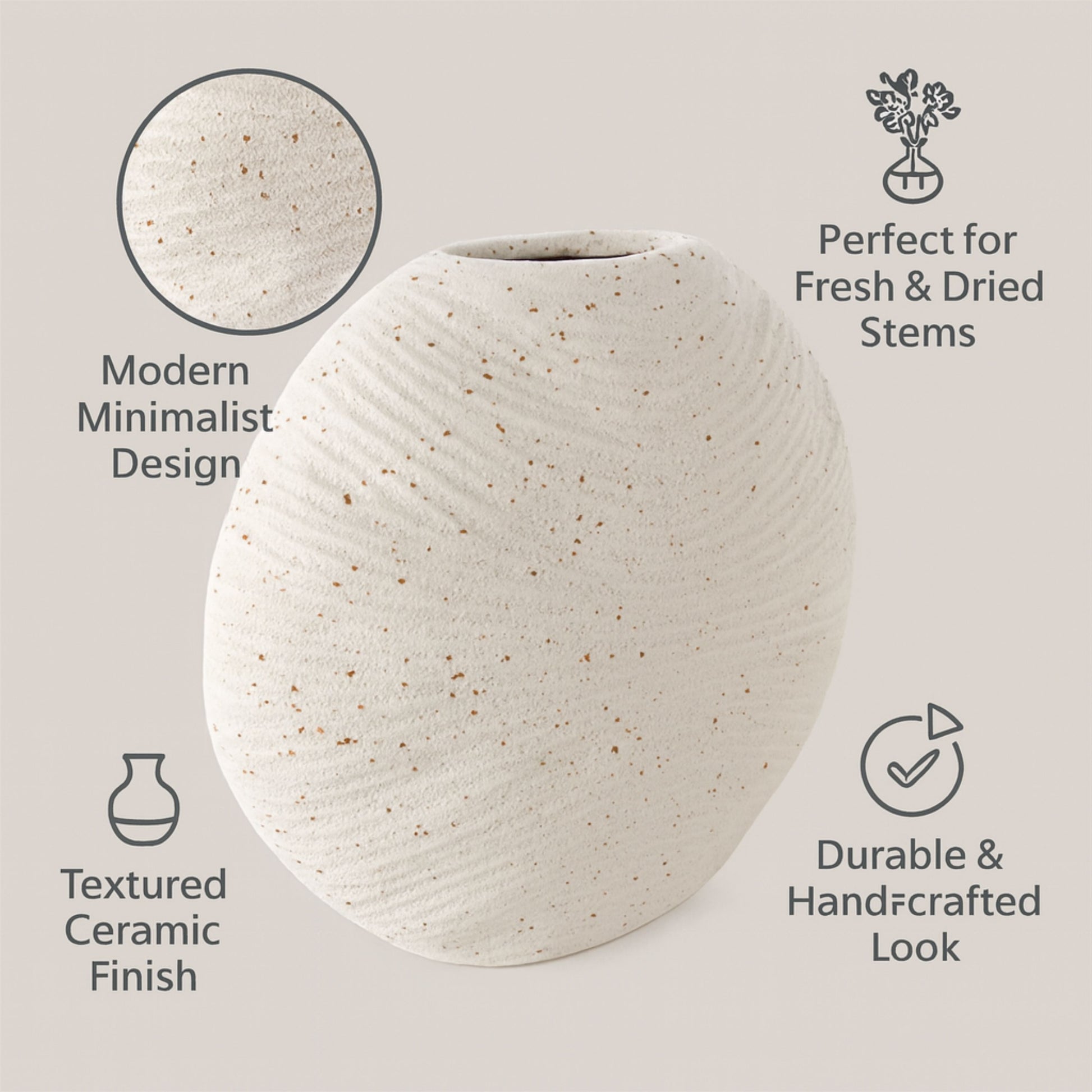 CEDE362 SPECKLED WHITE CERAMIC