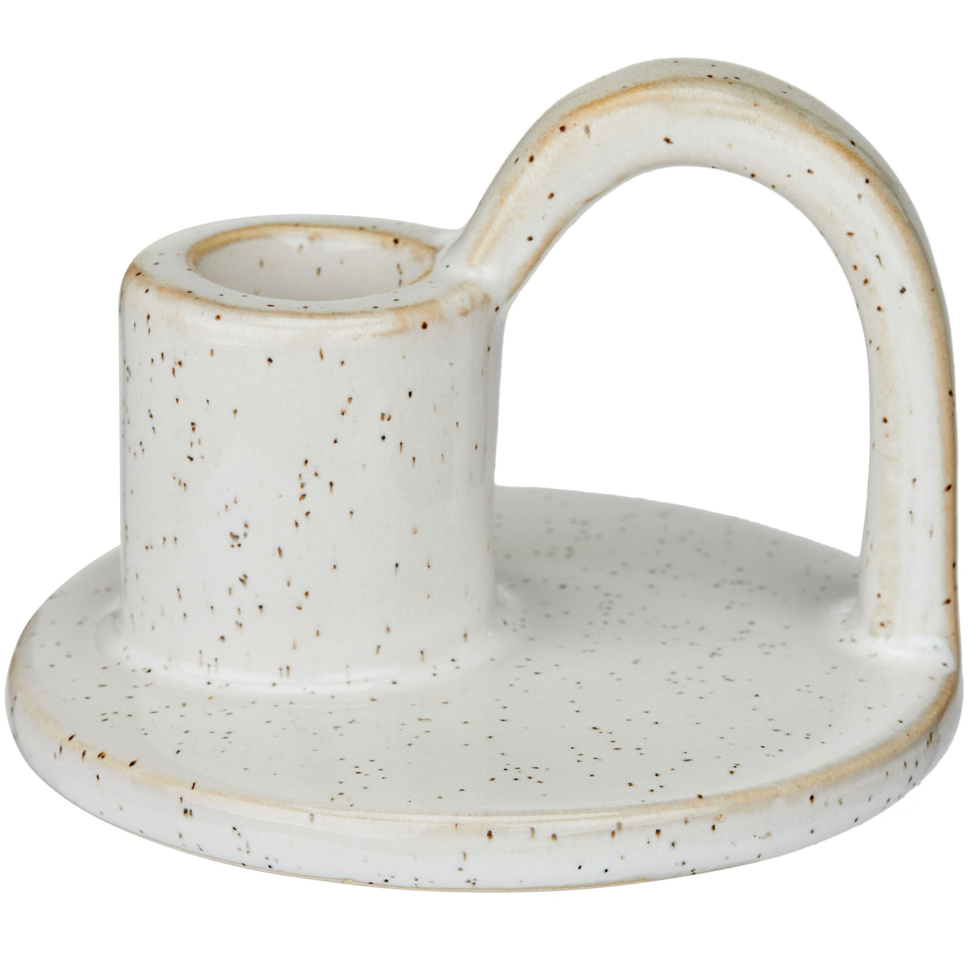 CECA364 GLAZED WHITE CANDLE HOLDERS