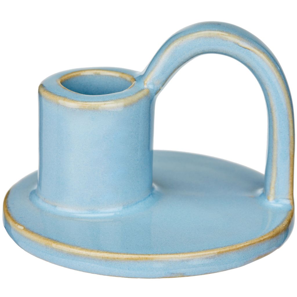 CECA364 LIGHT BLUE CANDLE HOLDERS