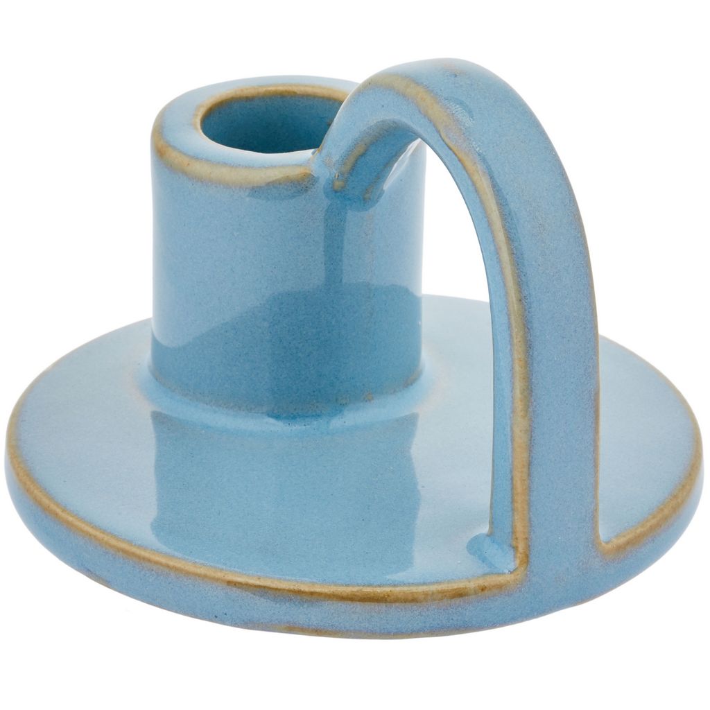 CECA364 LIGHT BLUE CANDLE HOLDERS
