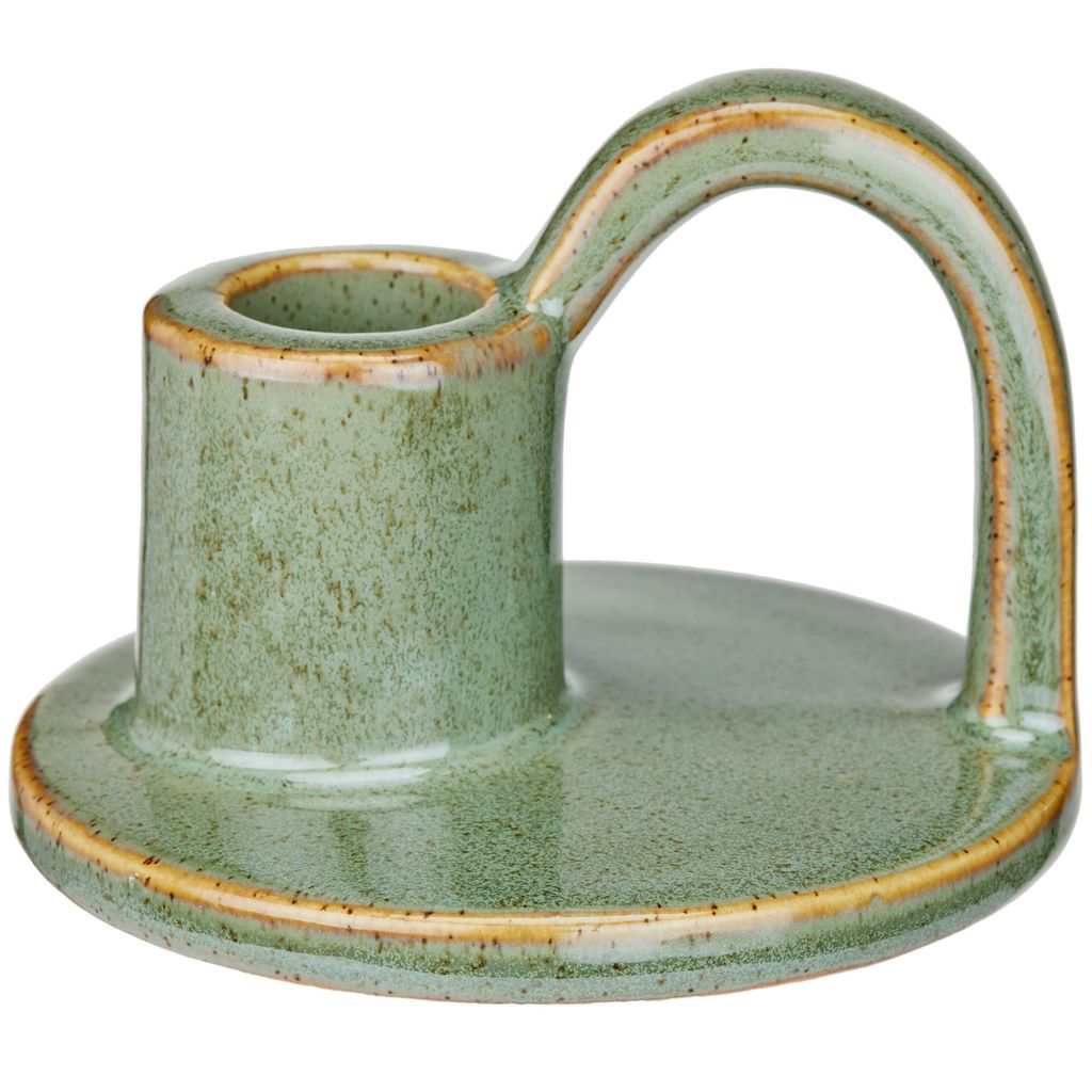 CECA364 LIGHT GREEN CANDLE HOLDERS