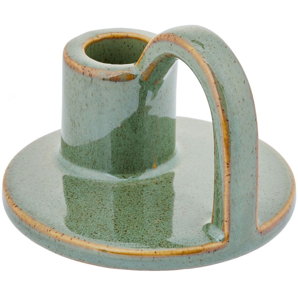 CECA364 LIGHT GREEN CANDLE HOLDERS
