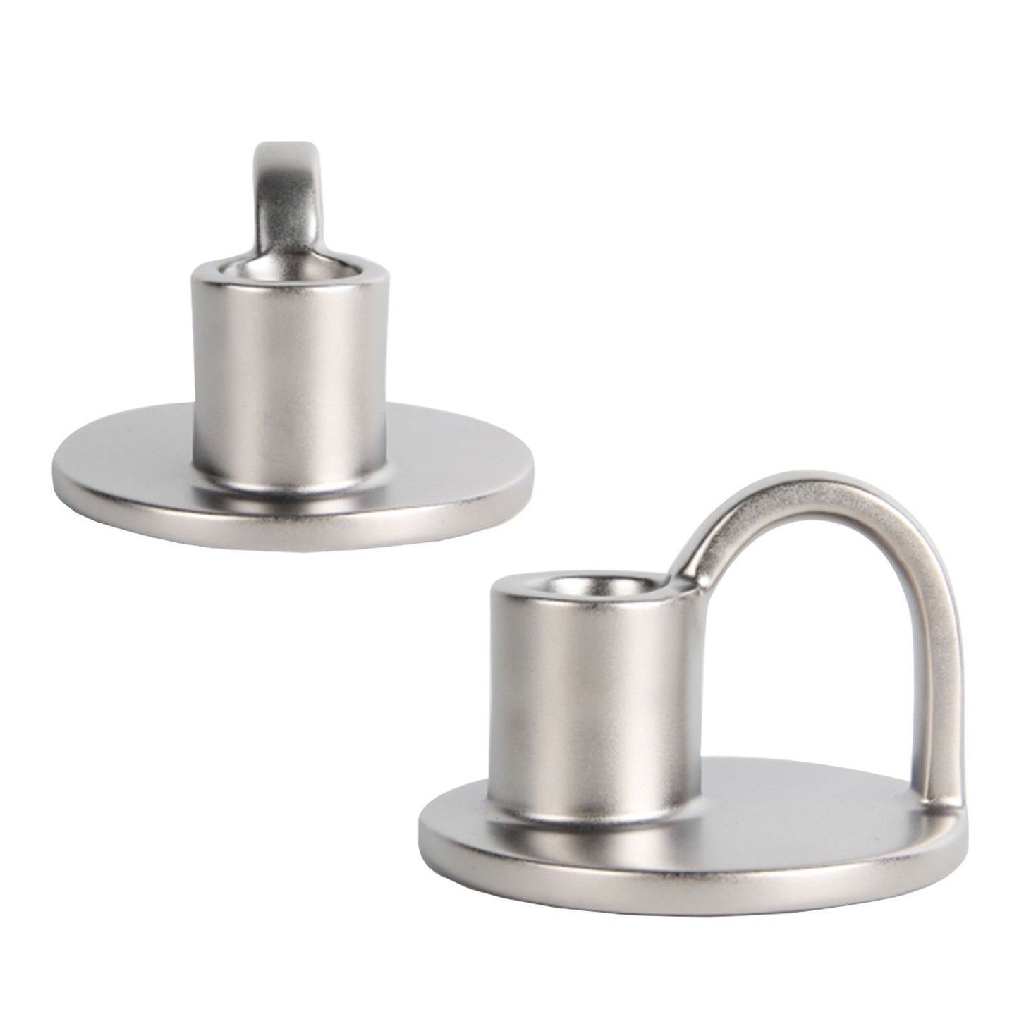 CECA364 MATT TITANIUM CANDLE HOLDERS