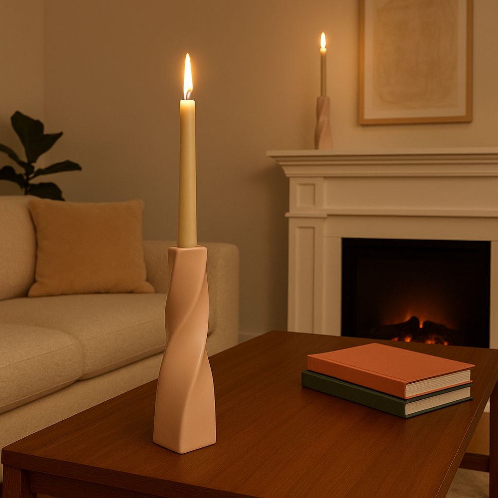CECA371 VANILLA CANDLE HOLDERS