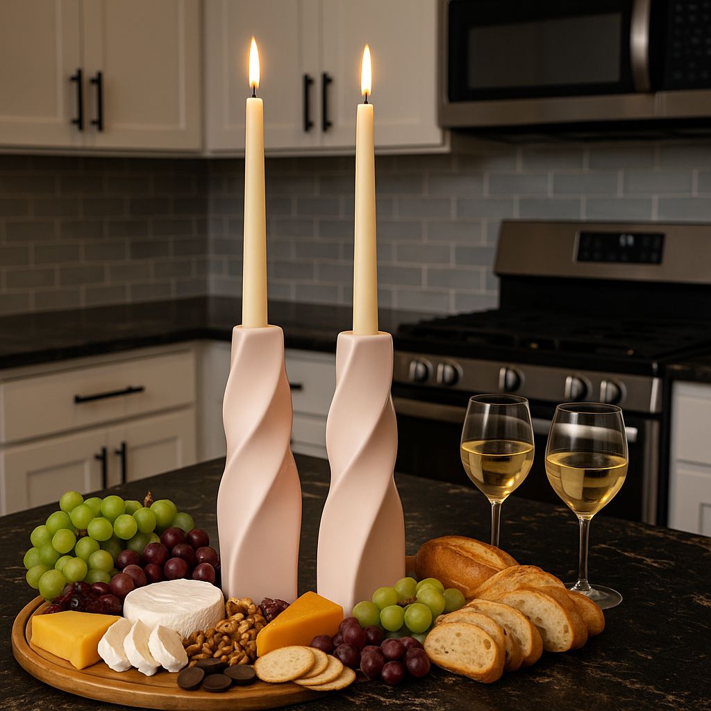 CECA371 VANILLA CANDLE HOLDERS