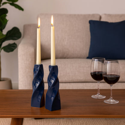 CECA371 BLUE CANDLE HOLDERS HOME DECOR DEALS