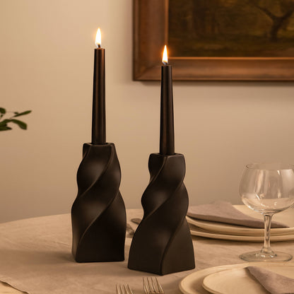 CECA371 MAT BLACK CANDLE HOLDERS HOME DECOR DEALS