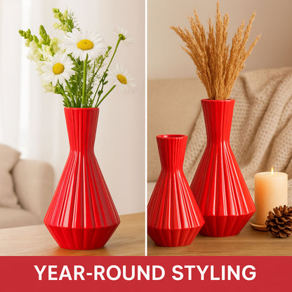 CEVA377 RED CERAMIC VASES HOME DECOR DEALS
