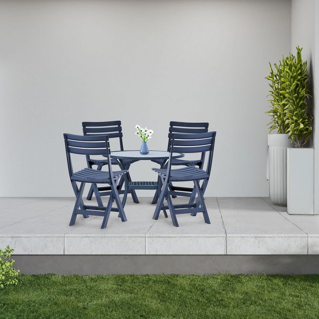 CH419-4 INDIGO BLUE FOLDING CHAIRS