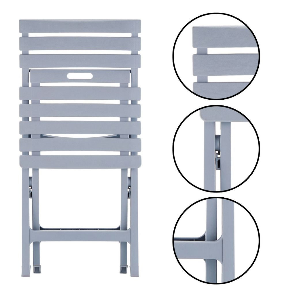 CH419-4 LIGHT GRAY FOLDING CHAIRS