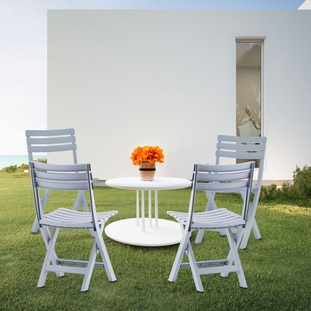 CH419-4 LIGHT GRAY FOLDING CHAIRS