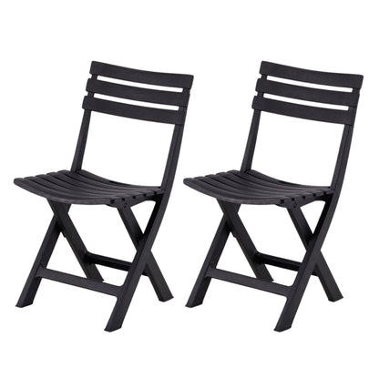 CH423-2 BLACK FOLDING CHAIRS PATIO