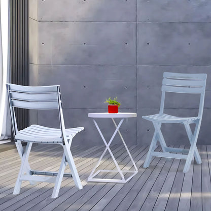 CH423-2 LIGHT GRAY FOLDING CHAIRS PATIO