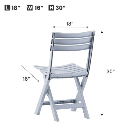 CH423-2 LIGHT GRAY FOLDING CHAIRS PATIO