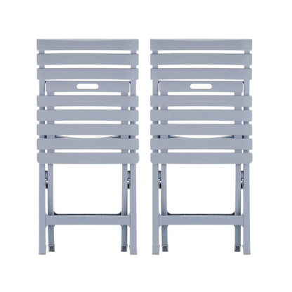 CH423-2 LIGHT GRAY FOLDING CHAIRS PATIO