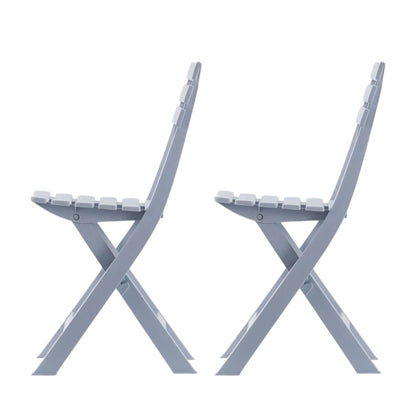 CH423-2 LIGHT GRAY FOLDING CHAIRS PATIO