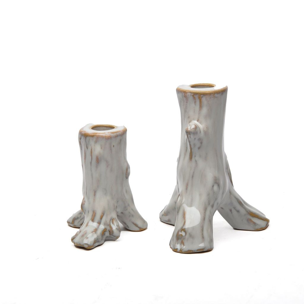 CECA263 WHITE CANDLE HOLDERS
