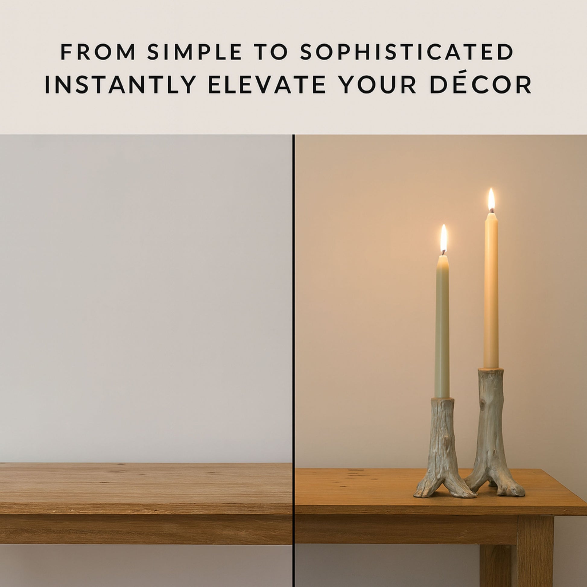 CECA264 WHITE CANDLE HOLDERS