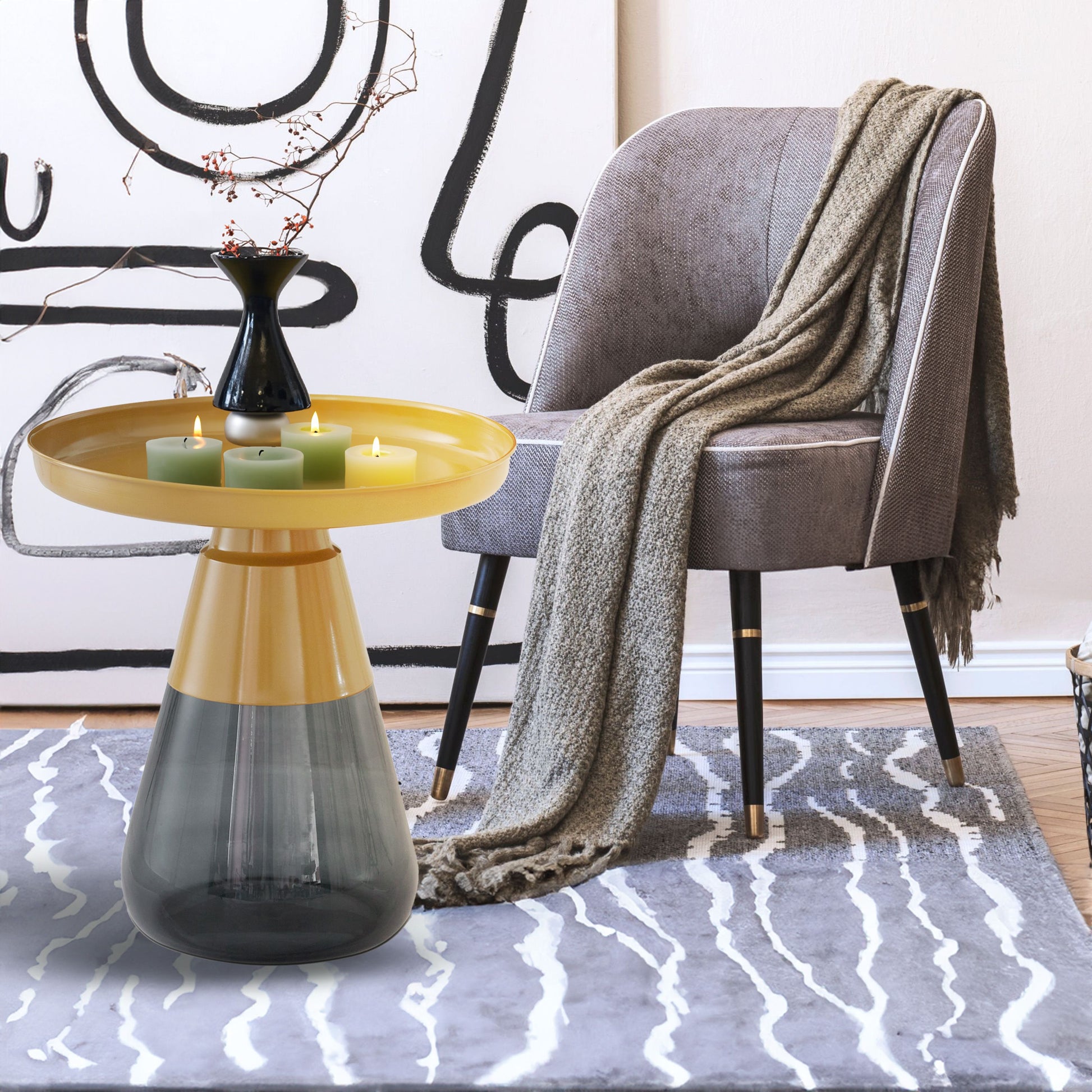TB471 MATGLDGRY BASE NESTING TABLE