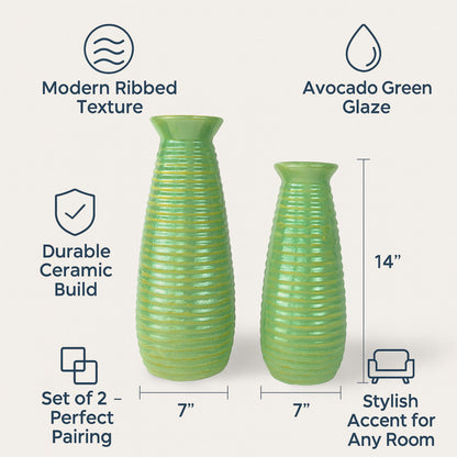 CEVA329 GREEN CERAMIC VASES HOME DECOR DEALS
