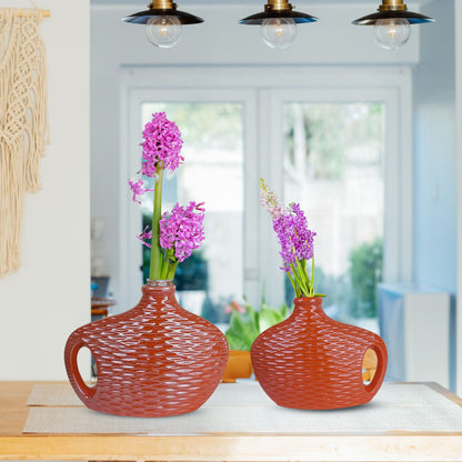 CEDC330 ORANGE CERAMIC VASES HOME DECOR DEALS