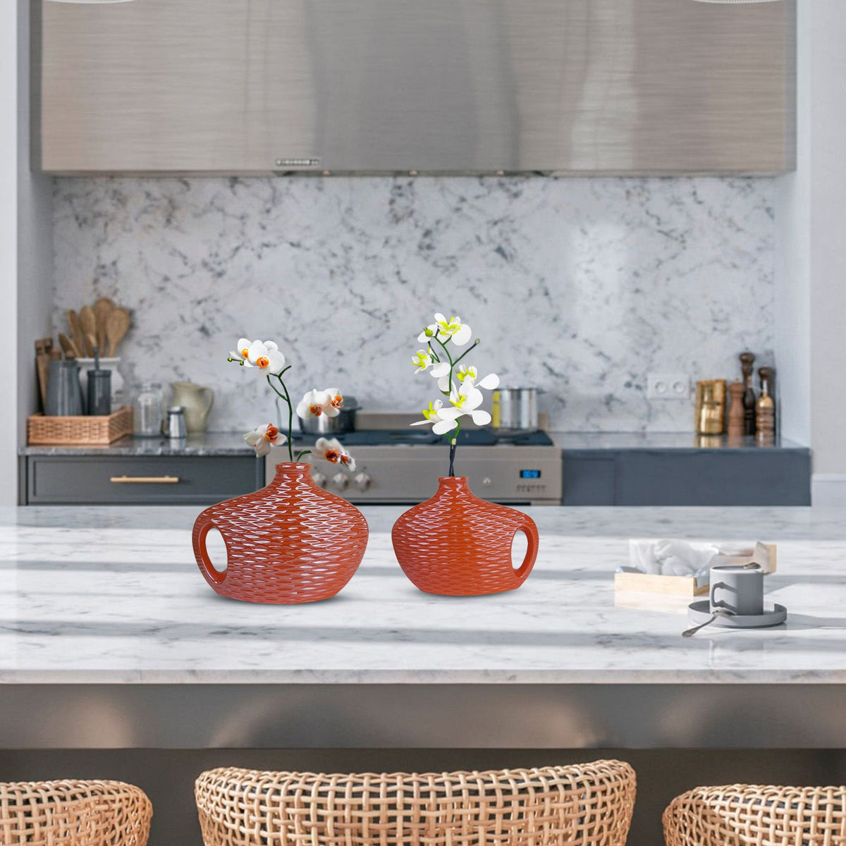 CEDC330 ORANGE CERAMIC VASES HOME DECOR DEALS