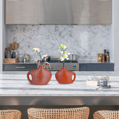 CEDC330 ORANGE CERAMIC VASES HOME DECOR DEALS