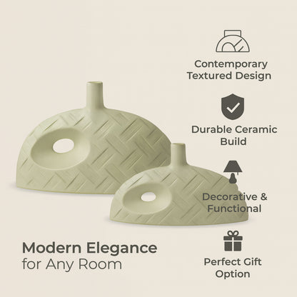 CEDC332 WHITE CERAMIC VASES HOME DECOR DEALS