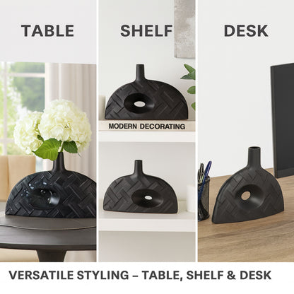 CEDC332 BLACK CERAMIC VASES HOME DECOR DEALS